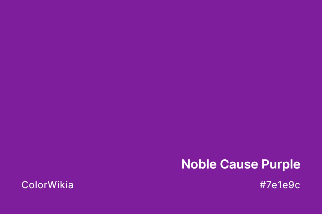 noble cause purple color 7e1e9c