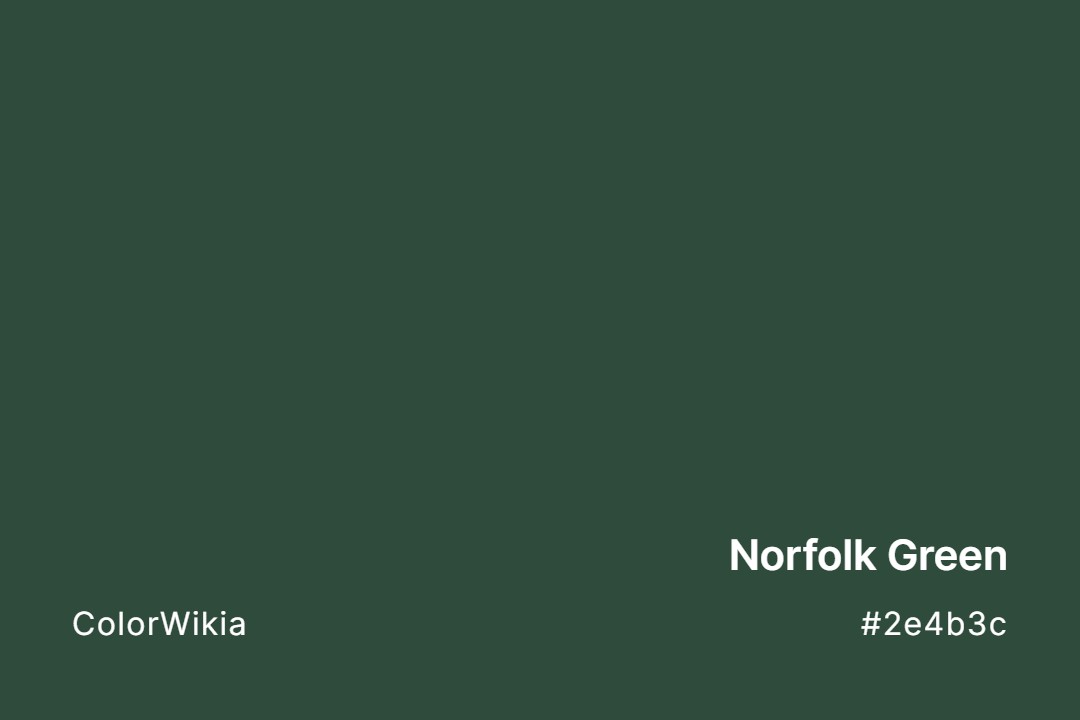 Norfolk Green Color – #2e4b3c: Codes and Complete Breakdown