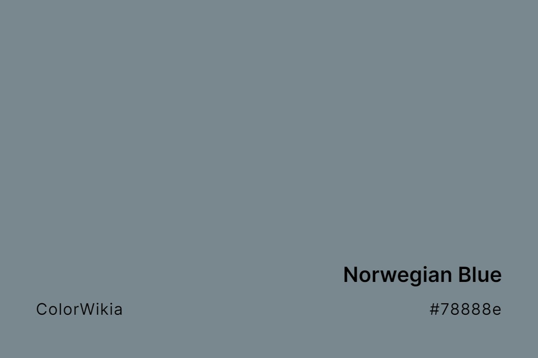 Norwegian Blue Color – #78888e: Codes and Complete Breakdown