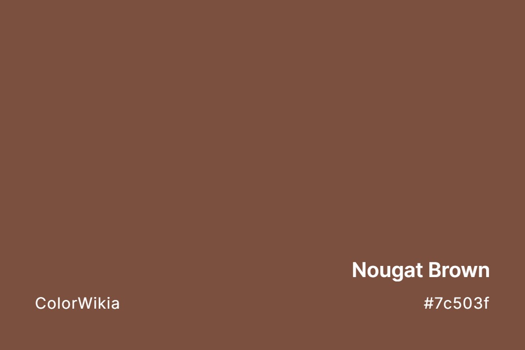 nougat brown color 7c503f