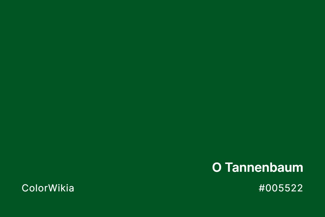 O Tannenbaum Color – #005522: Codes and Complete Breakdown