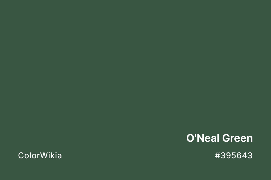 O’Neal Green Color – #395643: Codes and Complete Breakdown