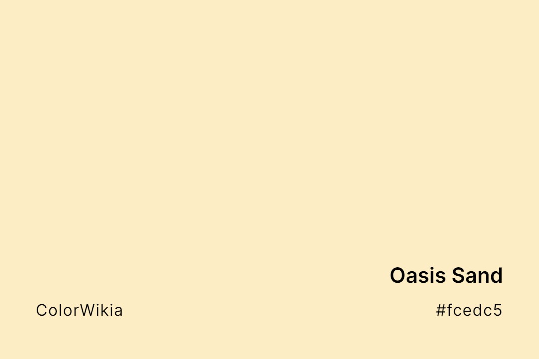 oasis sand color fcedc5