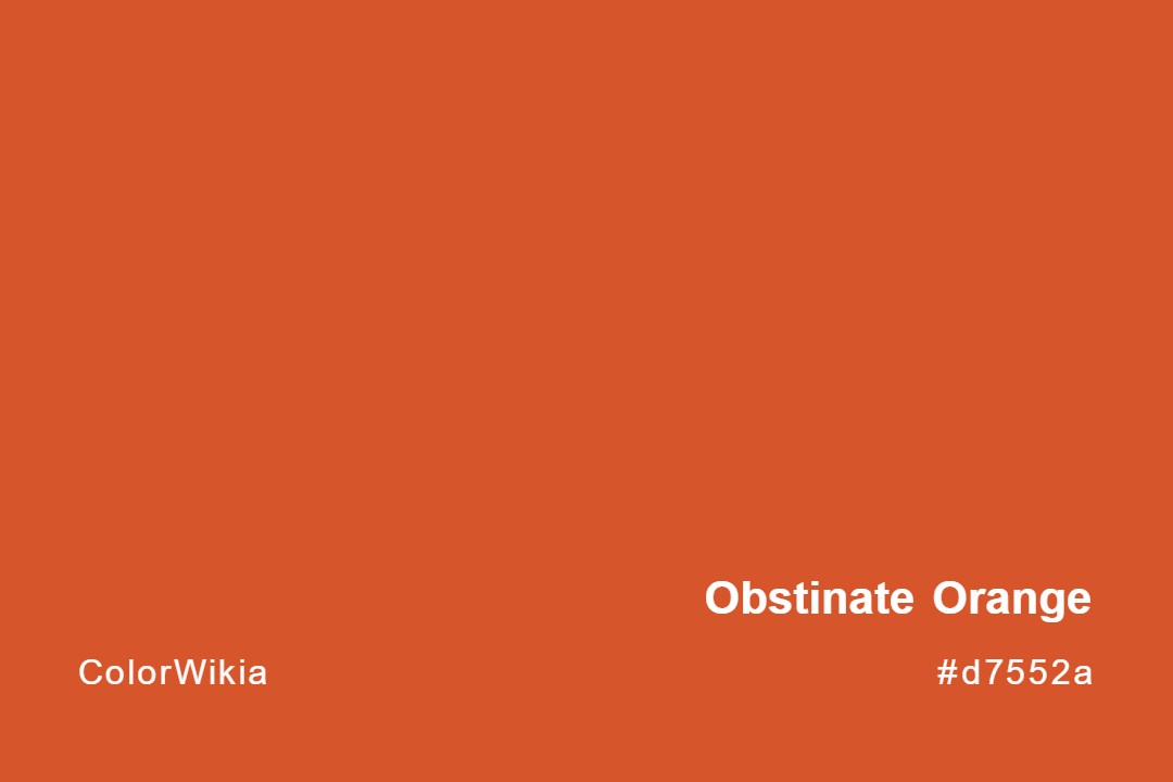 Obstinate Orange Color – #d7552a: Codes and Complete Breakdown