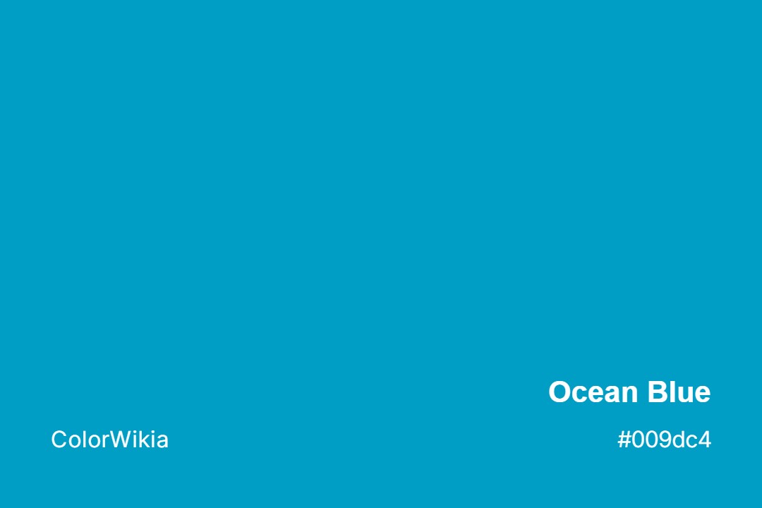 ocean blue color 009dc4