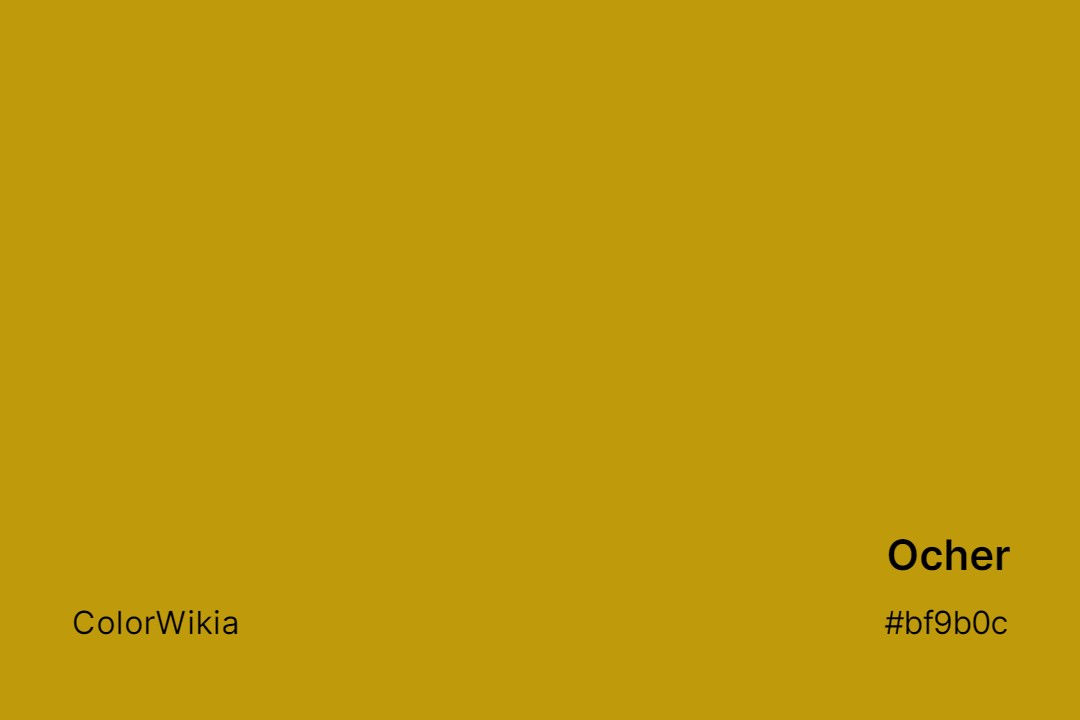 ocher color bf9b0c