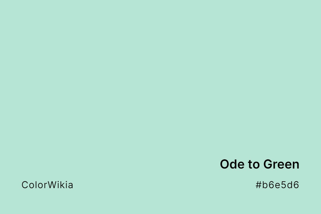 ode to green color b6e5d6