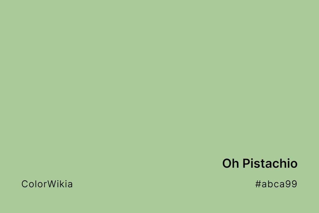 oh pistachio color abca99