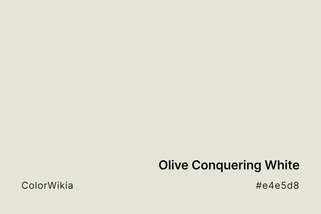 olive conquering white color e4e5d8