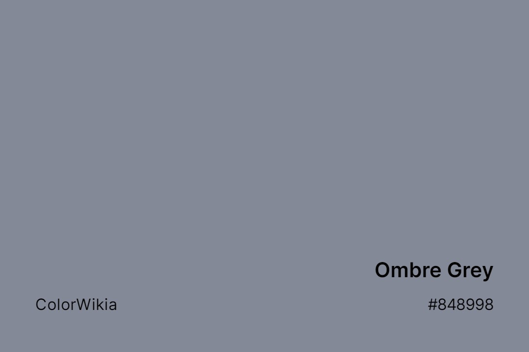 Ombre Grey Color – #848998: Codes and Complete Breakdown
