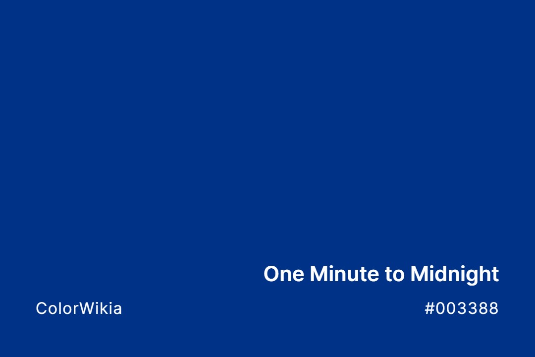one minute to midnight color 003388