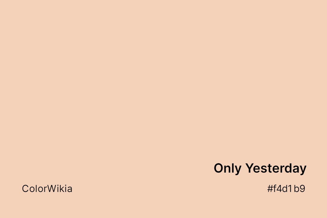 only yesterday color f4d1b9