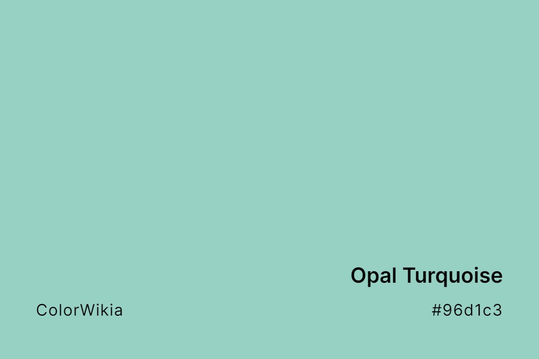 opal turquoise color 96d1c3