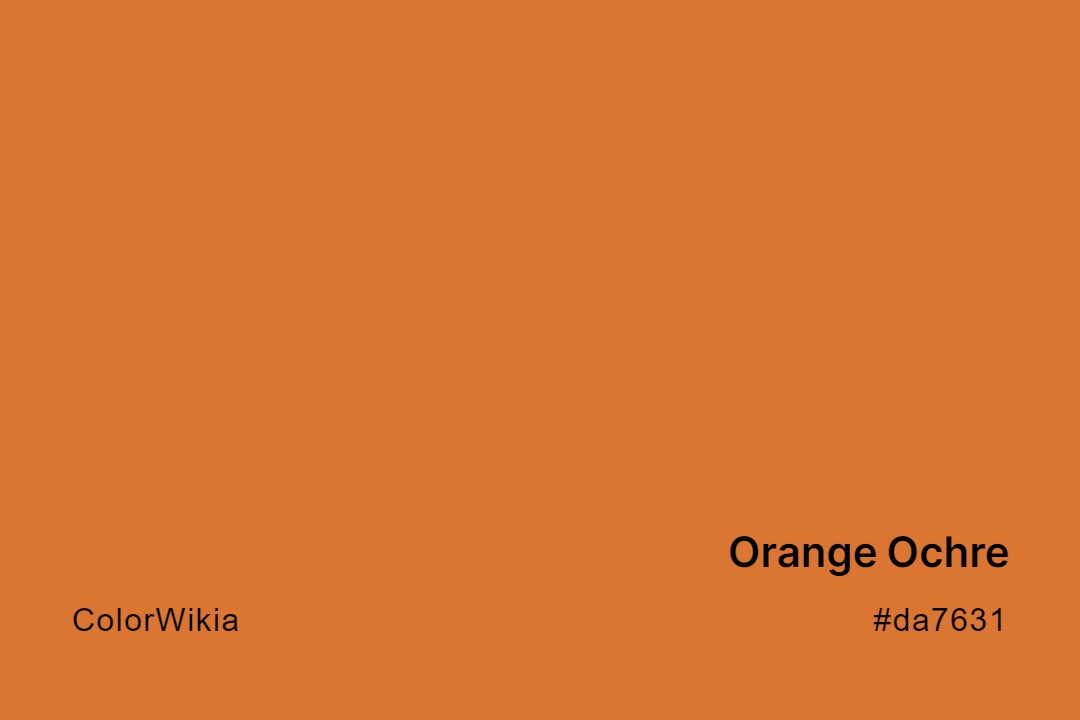 orange ochre color da7631