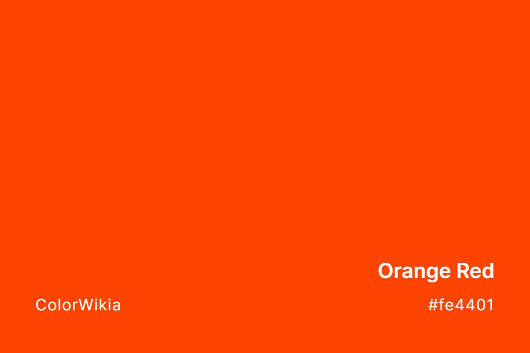 Orange Red Color – #fe4401: Codes and Complete Breakdown