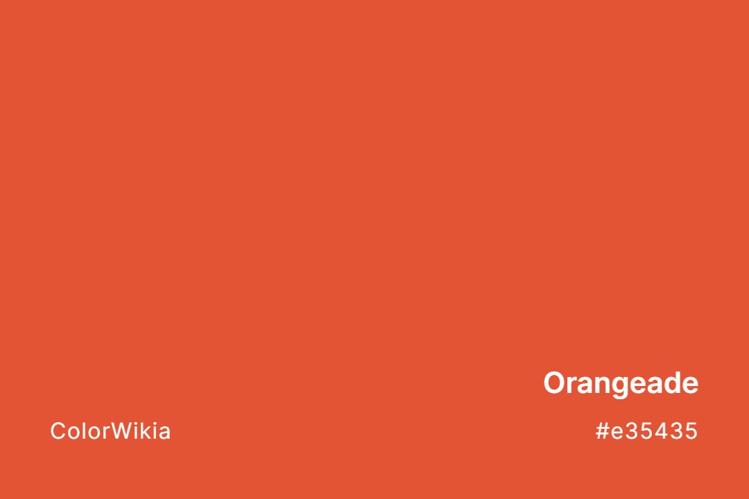Orangeade Color – #e35435: Codes and Complete Breakdown