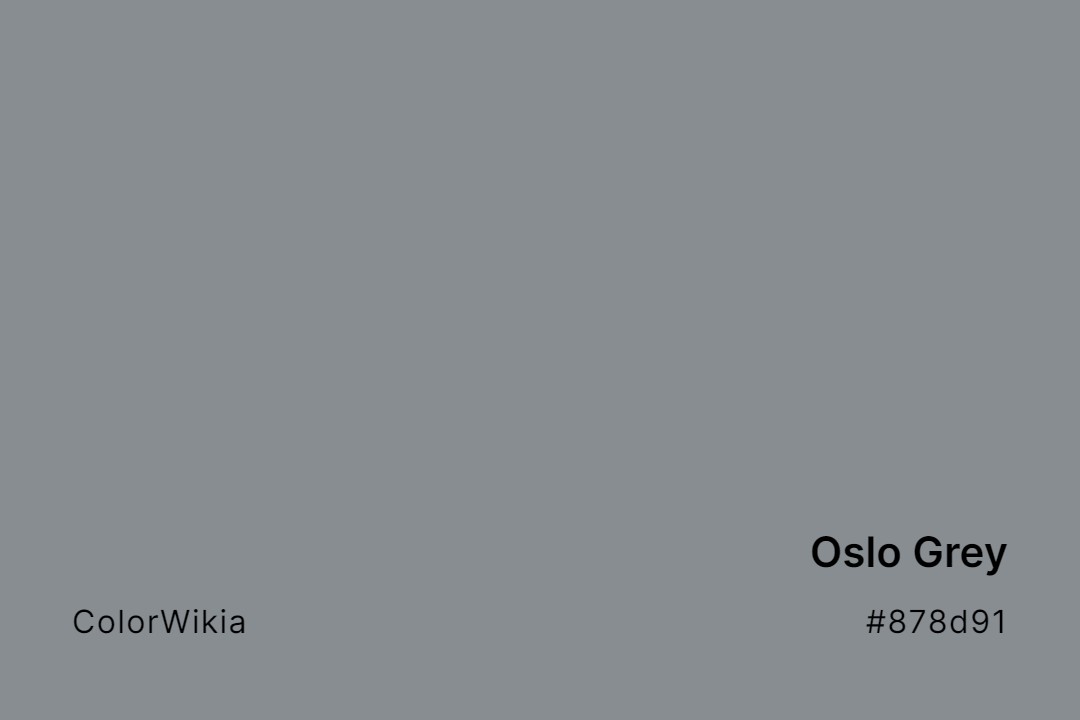 Oslo Grey Color – #878d91: Codes and Complete Breakdown