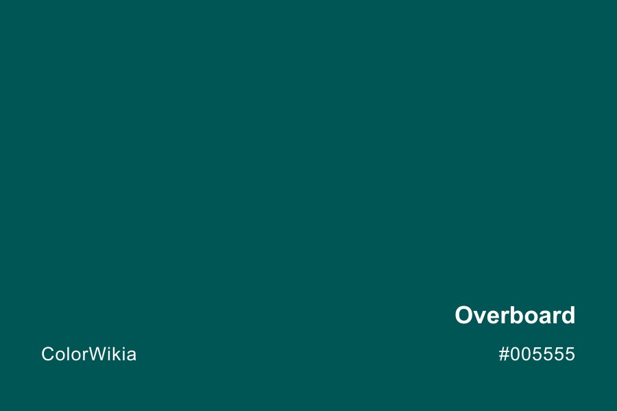 Overboard Color – #005555: Codes and Complete Breakdown