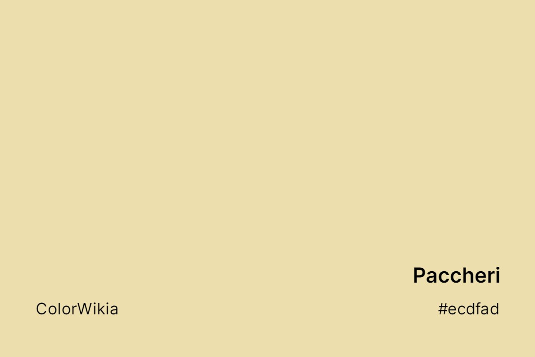 Paccheri Color – #ecdfad: Codes and Complete Breakdown