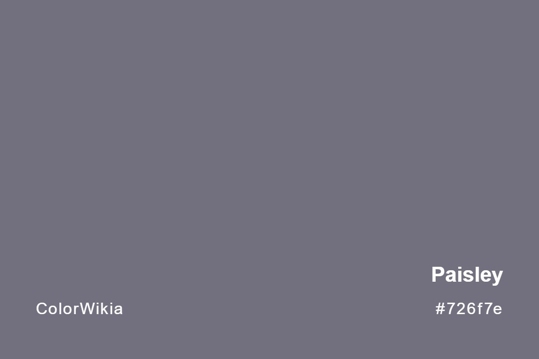 Paisley Color – #726f7e: Codes and Complete Breakdown