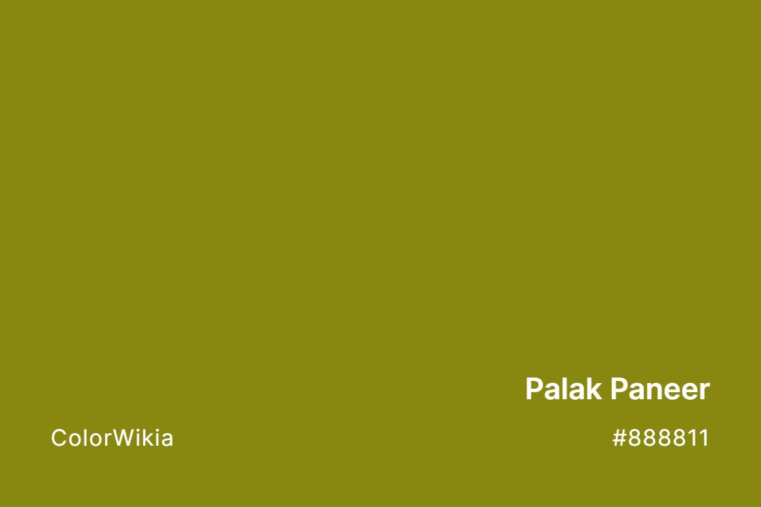 Palak Paneer Color – #888811: Codes and Complete Breakdown