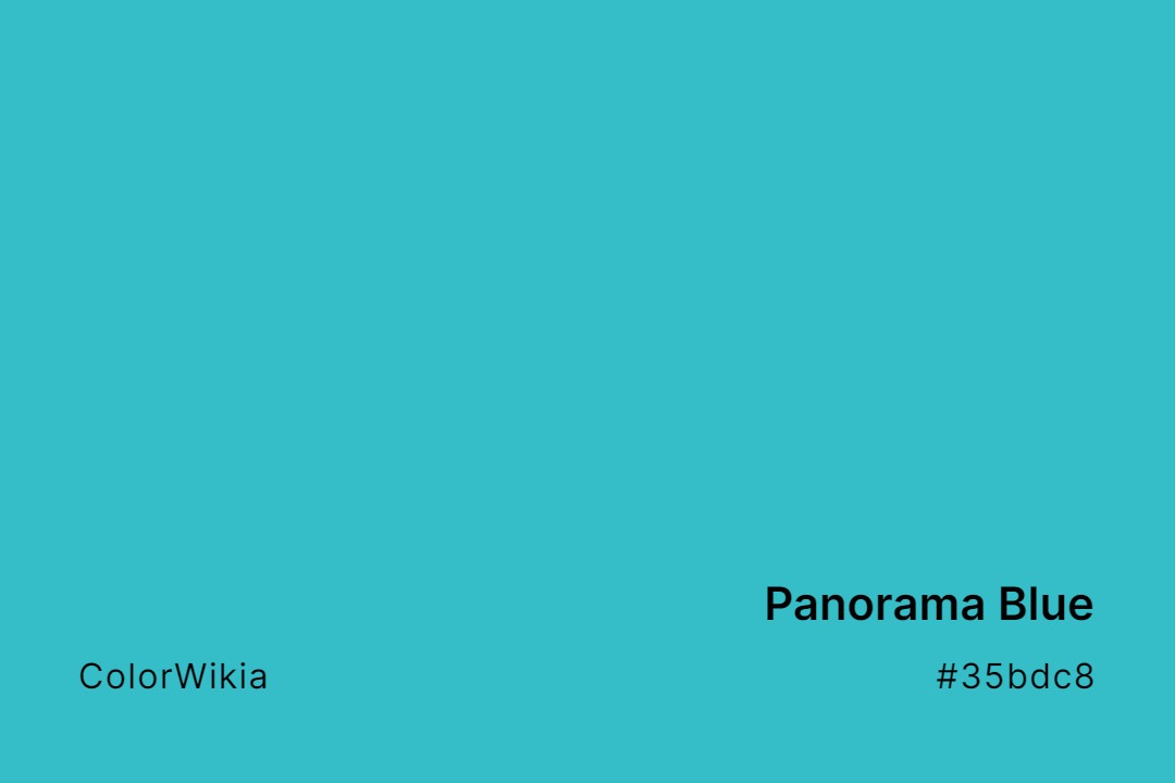 panorama blue color 35bdc8