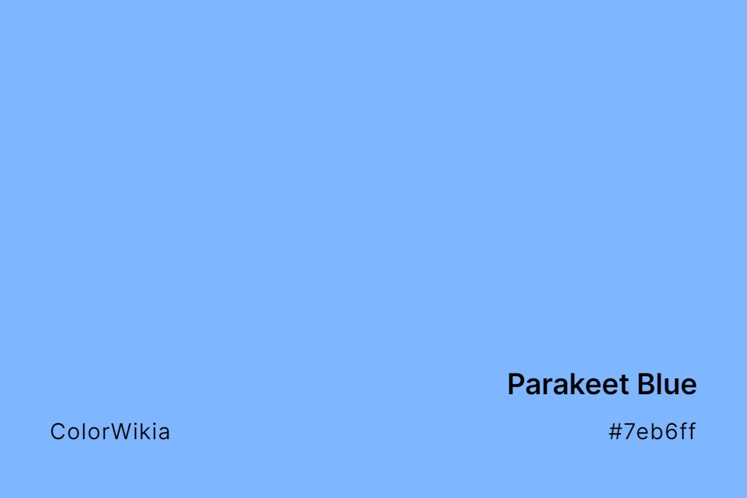 parakeet blue color 7eb6ff