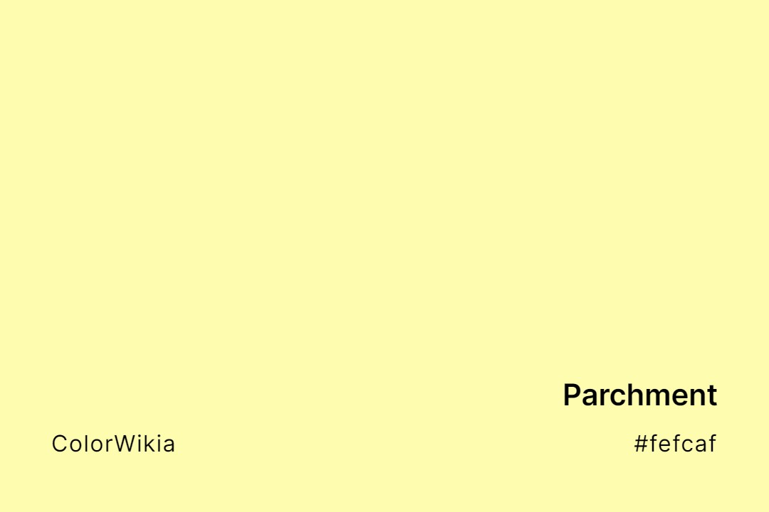 parchment color fefcaf