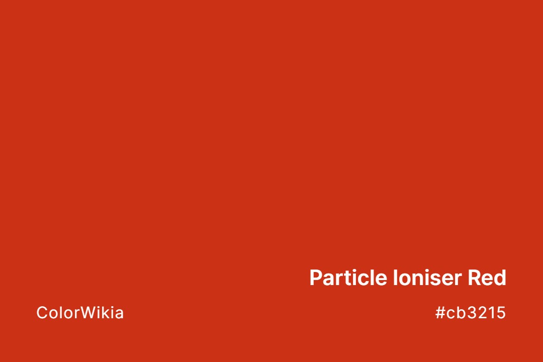 Particle Ioniser Red Color – #cb3215: Codes and Complete Breakdown
