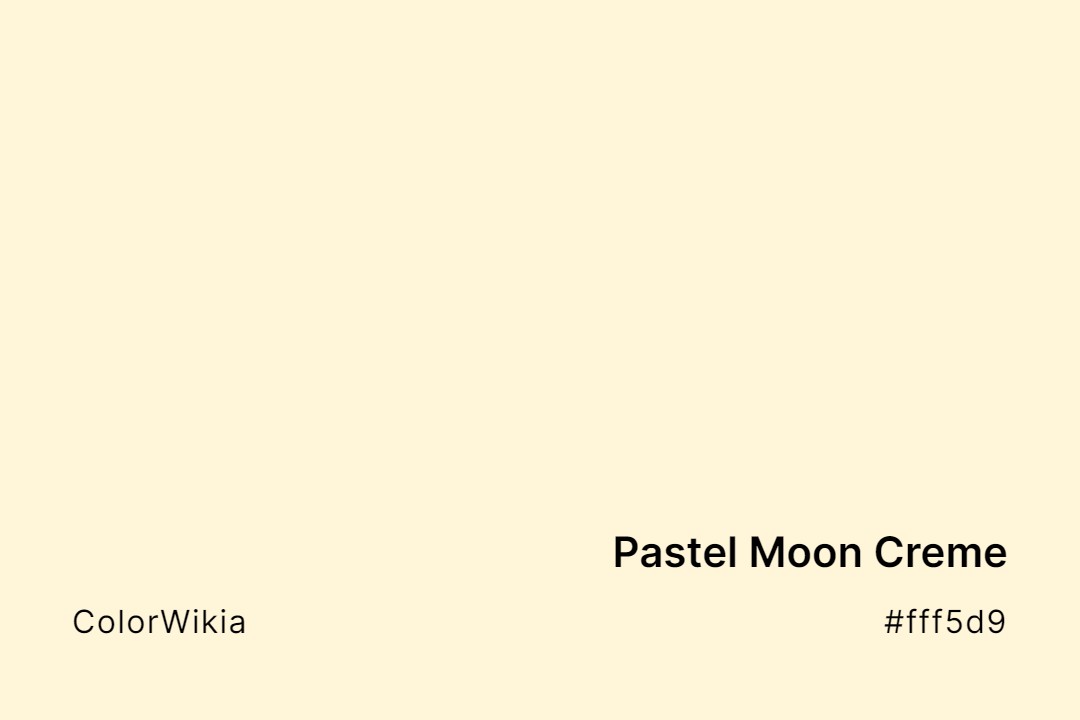 pastel moon creme color fff5d9