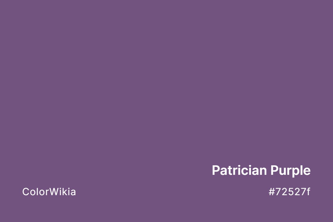 Patrician Purple Color – #72527f: Codes and Complete Breakdown