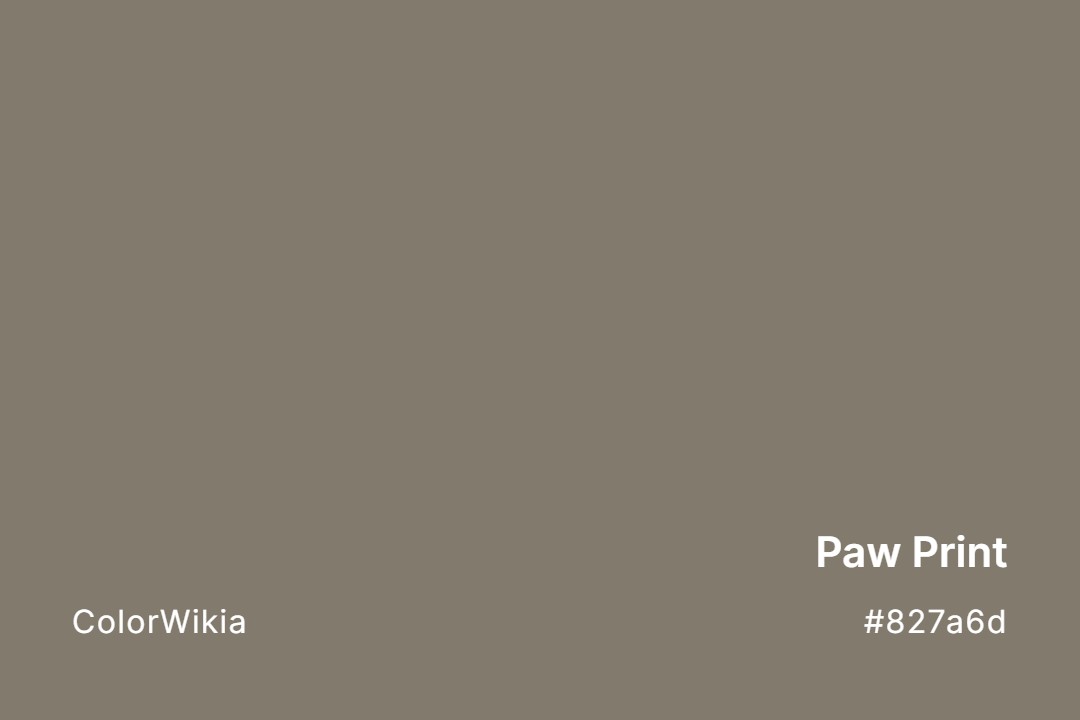 paw print color 827a6d