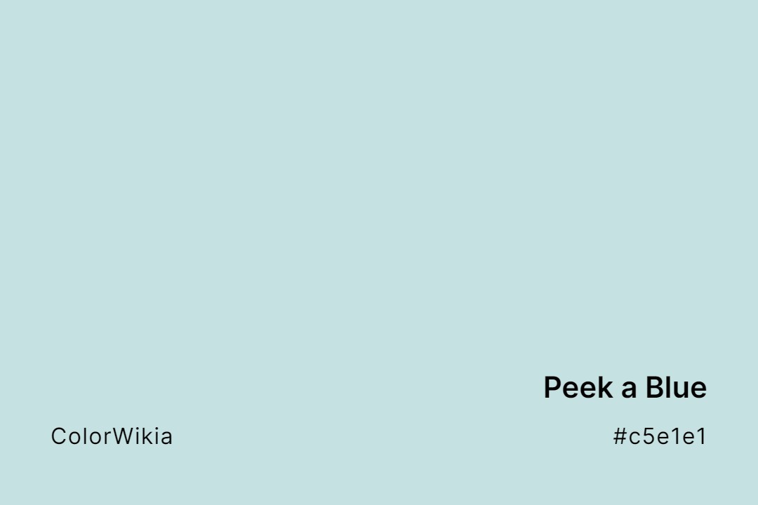 Peek a Blue Color – #c5e1e1: Codes and Complete Breakdown