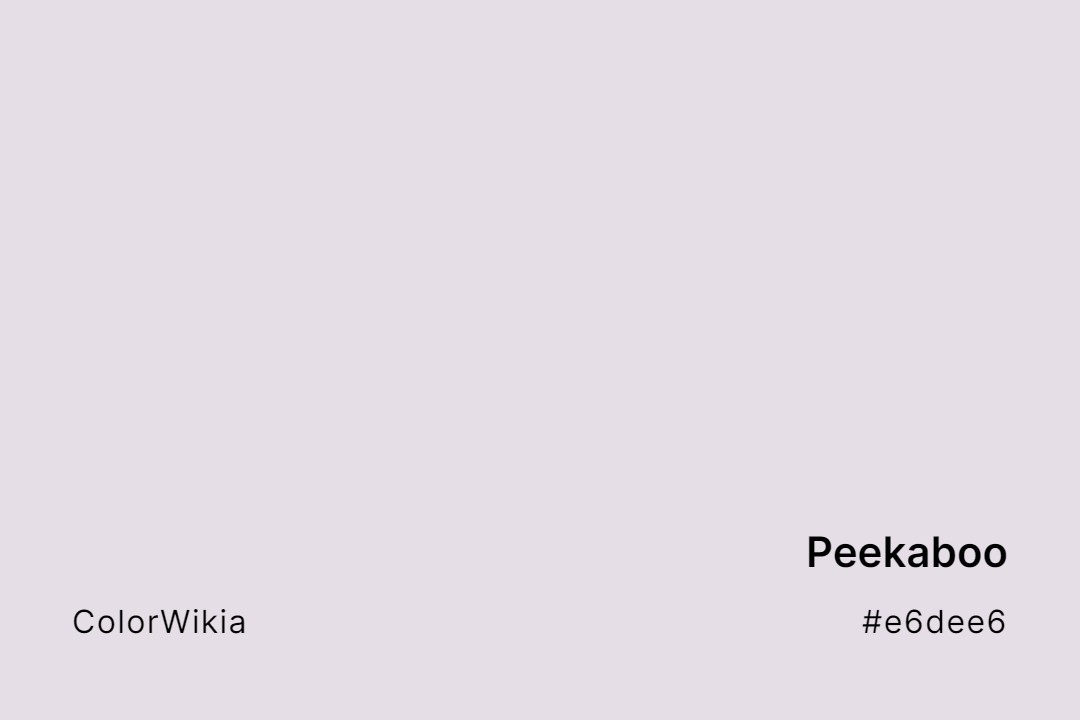 Peekaboo Color – #e6dee6: Codes and Complete Breakdown