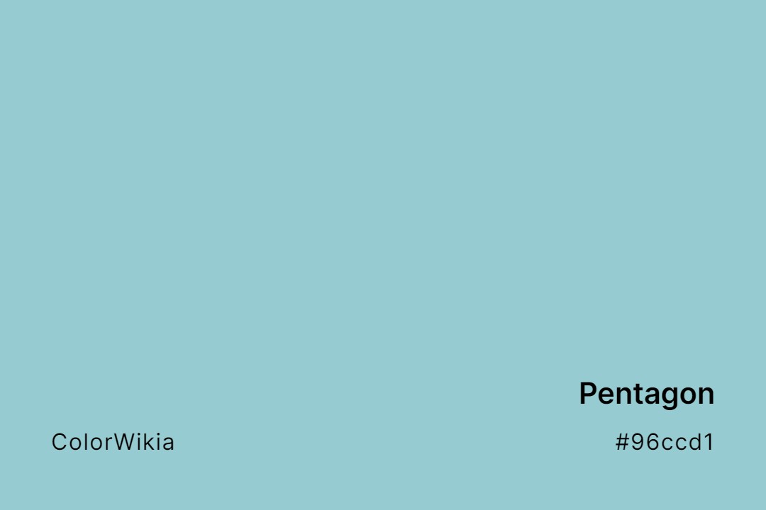 Pentagon Color – #96ccd1: Codes and Complete Breakdown