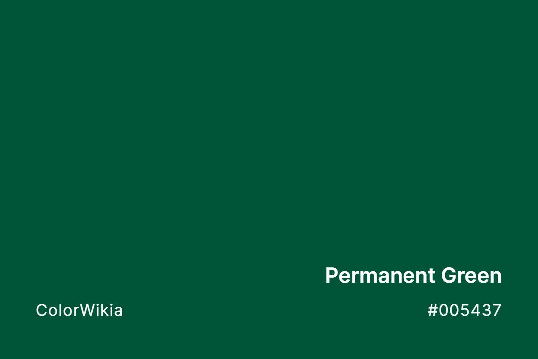 Permanent Green Color – #005437: Codes and Complete Breakdown