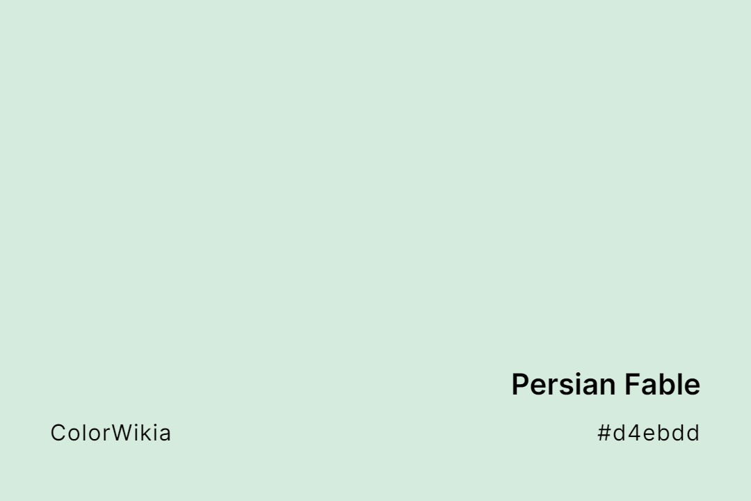 Persian Fable Color – #d4ebdd: Codes and Complete Breakdown