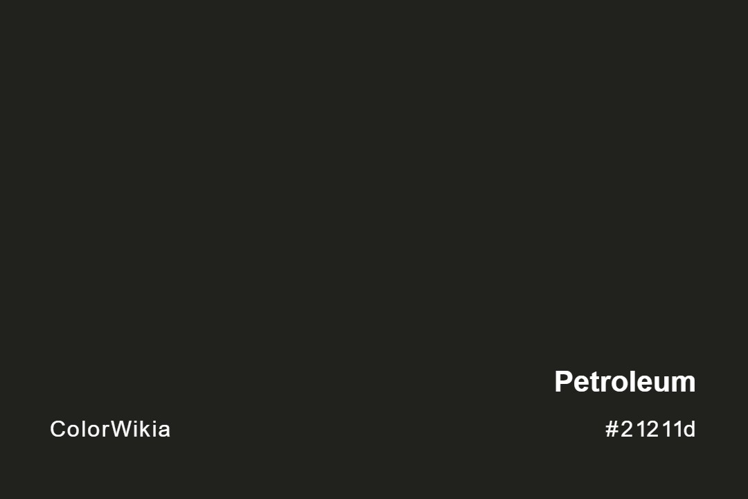 Petroleum Color – #21211d: Codes and Complete Breakdown