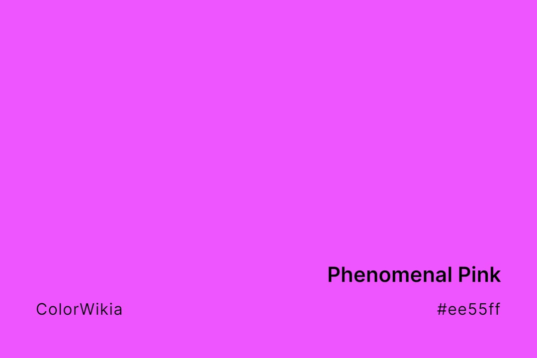 Phenomenal Pink Color – #ee55ff: Codes and Complete Breakdown