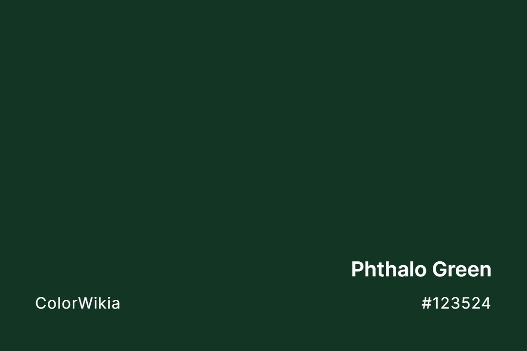 Phthalo Green Color – #123524: Codes and Complete Breakdown