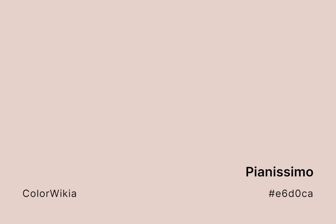 Pianissimo Color – #e6d0ca: Codes and Complete Breakdown