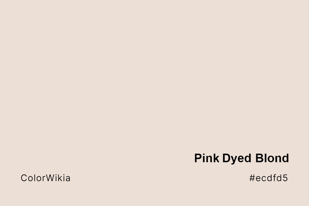 pink dyed blond color ecdfd5