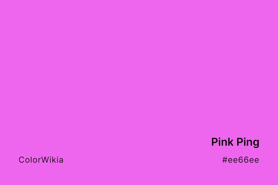 Pink Ping Color – #ee66ee: Codes and Complete Breakdown