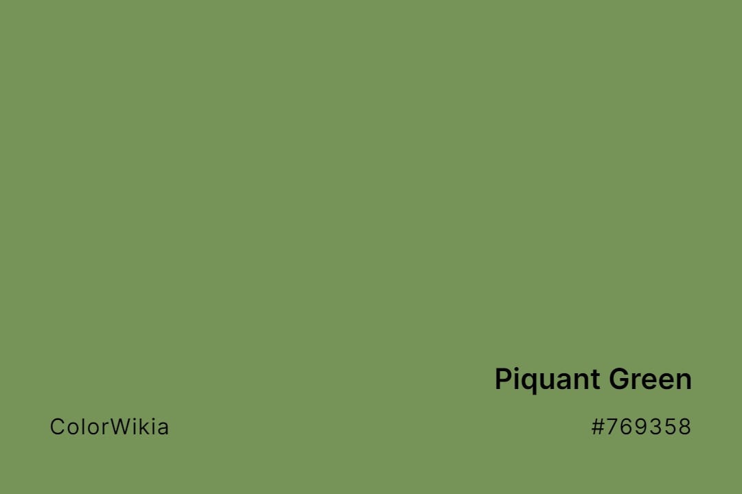 Piquant Green Color – #769358: Codes and Complete Breakdown