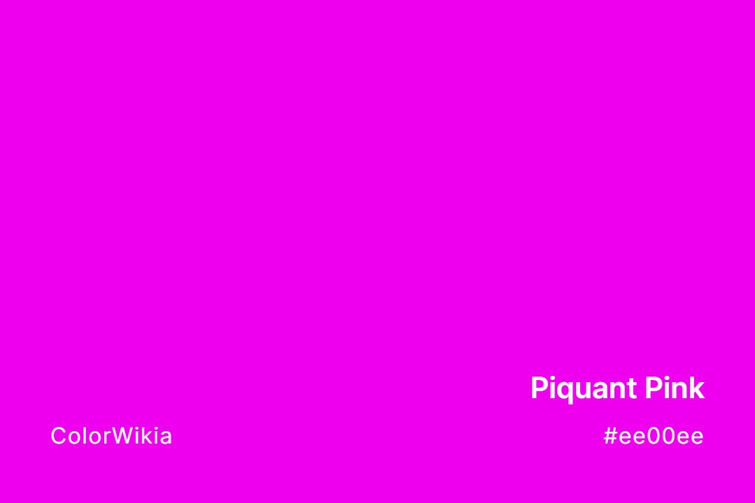 Piquant Pink Color – #ee00ee: Codes and Complete Breakdown