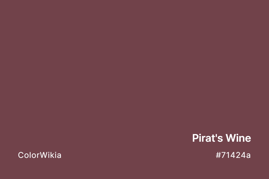 Pirat’s Wine Color – #71424a: Codes and Complete Breakdown
