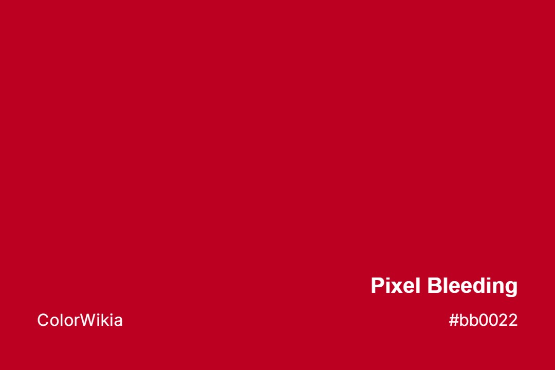 pixel bleeding color bb0022
