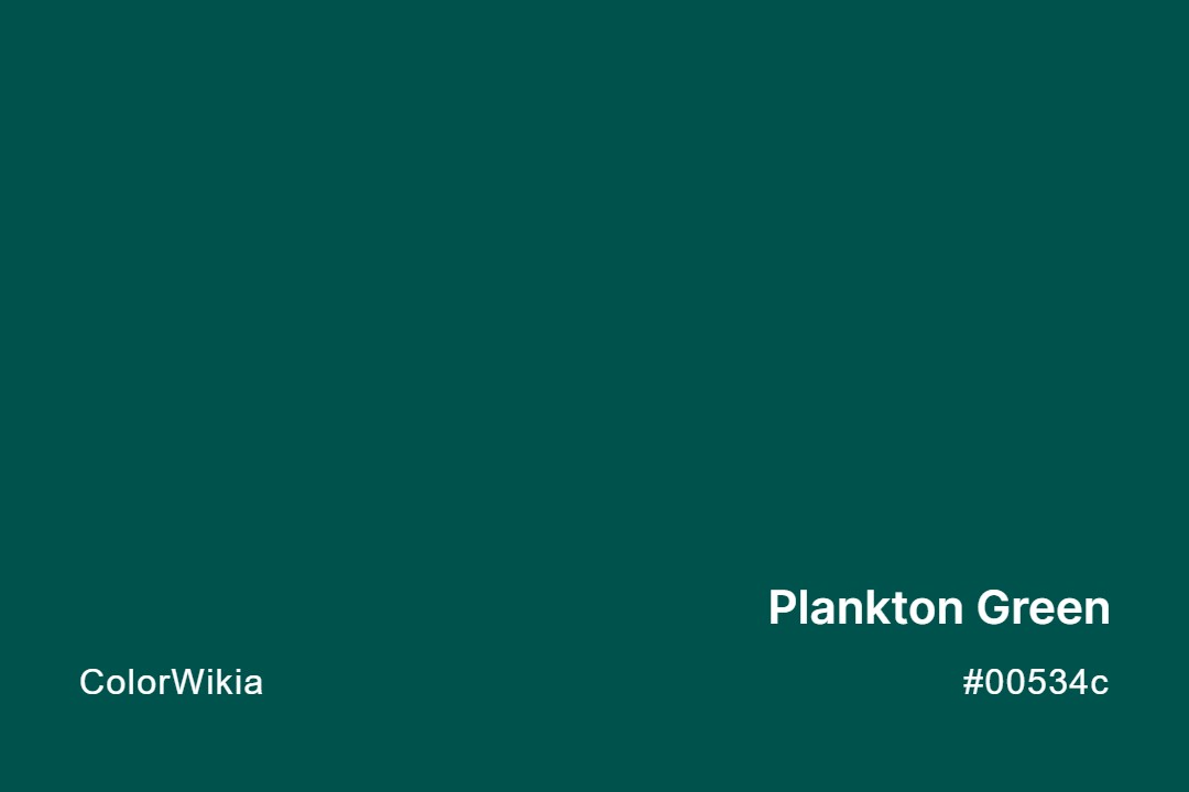 Plankton Green Color – #00534c: Codes and Complete Breakdown