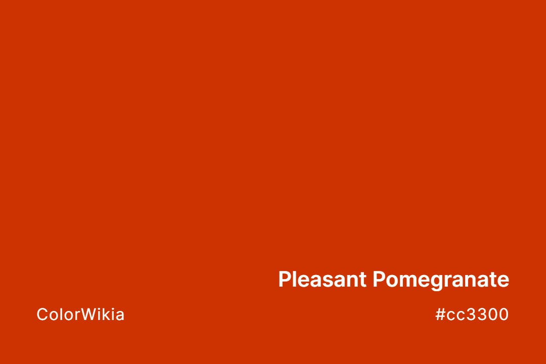 pleasant pomegranate color cc3300