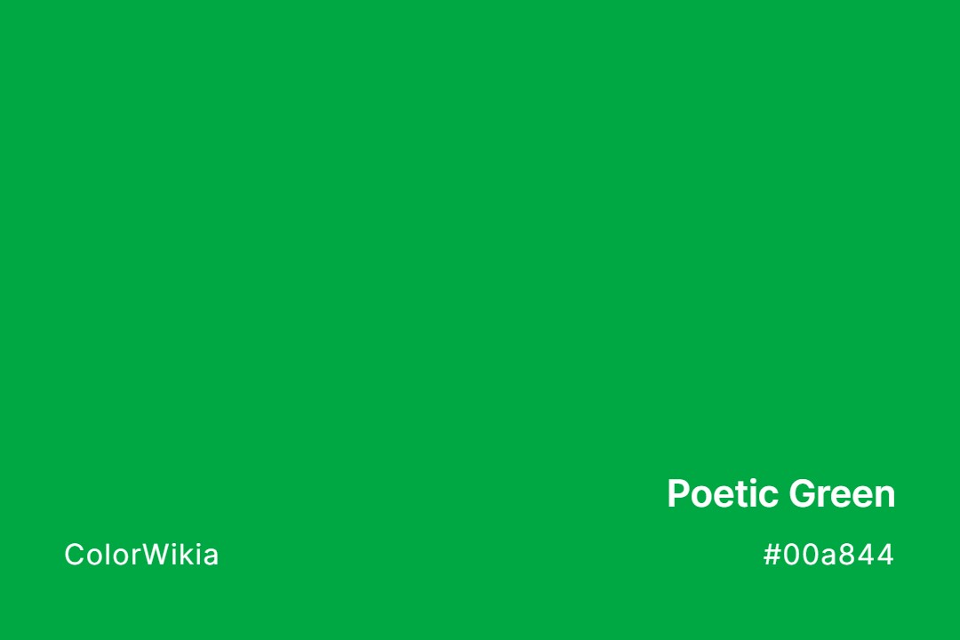 poetic green color 00a844